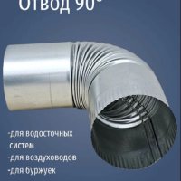Отвод оцинкованный 90° Ф125