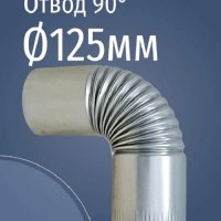 Отвод оцинкованный 90° Ф125